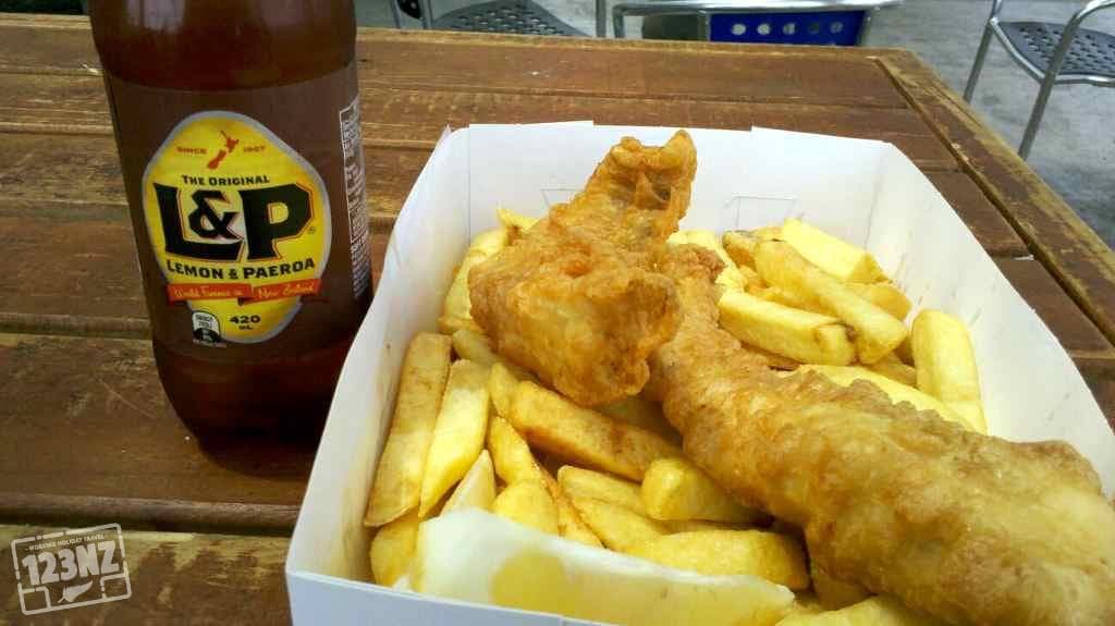 Fish 'n Chips op Auckland Fish Market