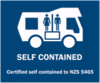 self-contained kamperen in Nieuw-Zeeland