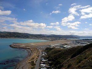 Uitzicht vanaf bunker in Wellington