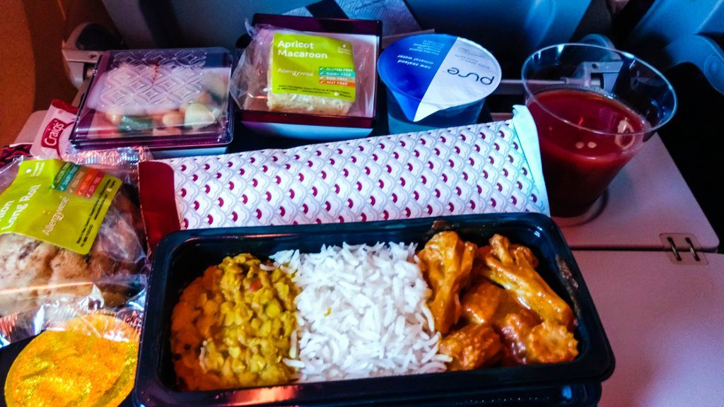 Eten bij Qatar Airways