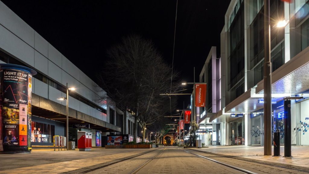 Winkelstraat in Christchurch
